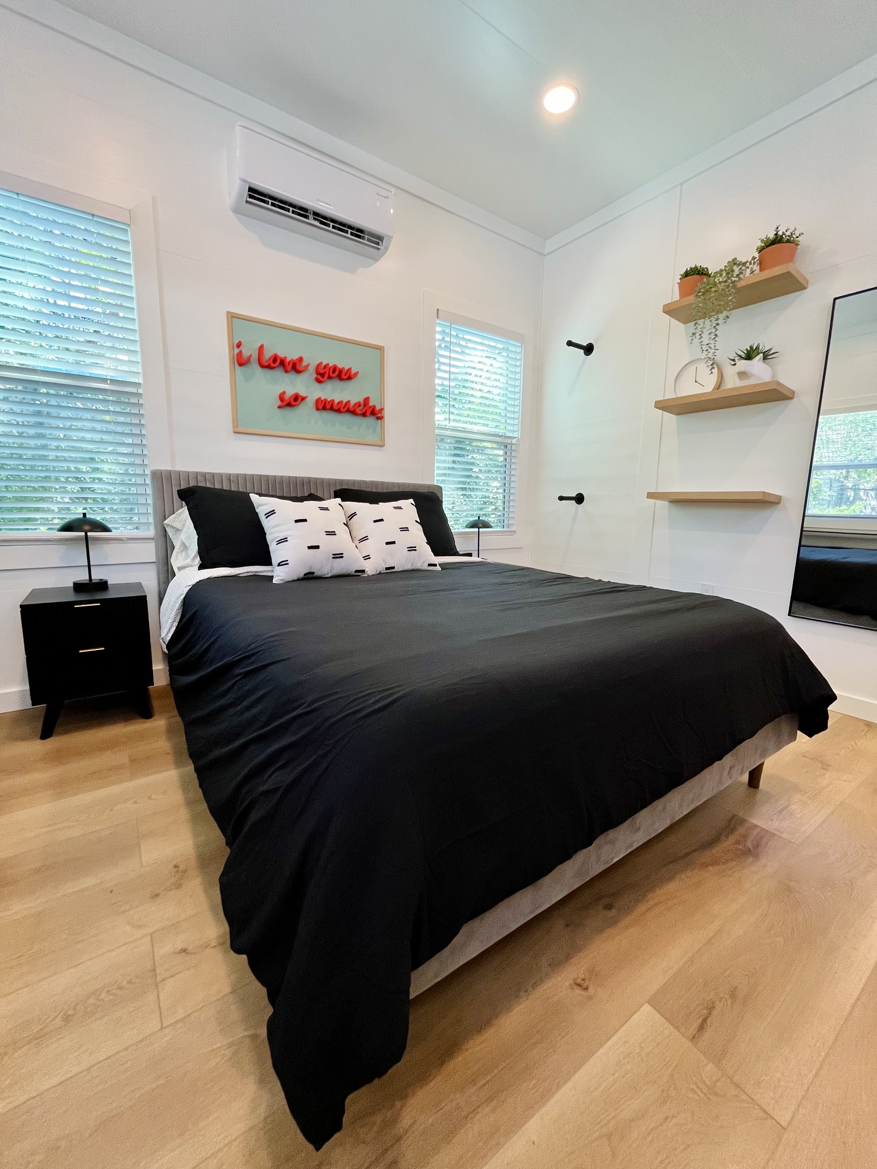 Bedroom in modular home